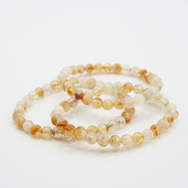 Bransoletka z cytrynem – koraliki z naturalnego kamienia na gumce, idealna do przyciągania pozytywnej energii