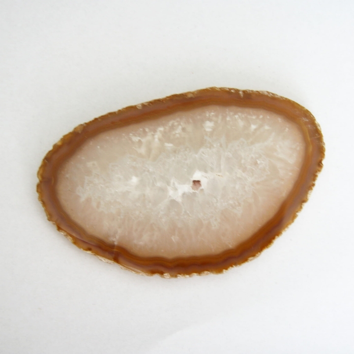 Brązowy agat - plaster dwustronnie polerowany, naturalny kamień.