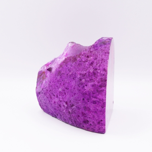 Kamienny świecznik na tealight z różowego agatu.