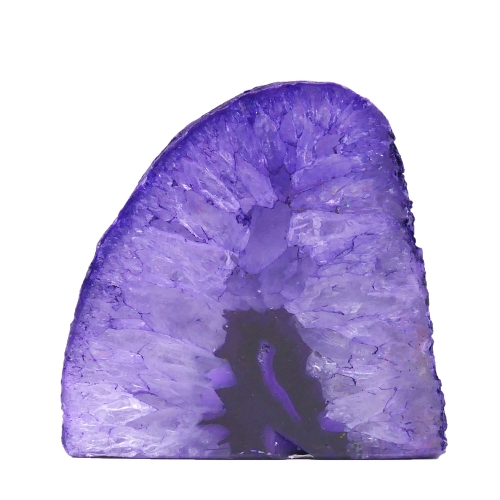 Świecznik na tealight z naturalnego agatu w kolorze fioletowym.