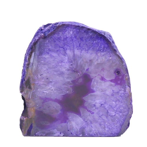 Świecznik na tealight z naturalnego agatu w kolorze fioletowym.