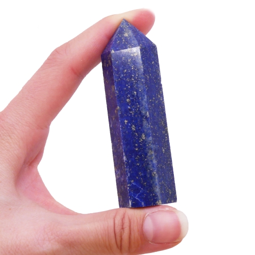 Dekoracyjny obelisk lapis lazuli – polerowany kamień o intensywnej barwie