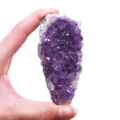 Ametyst szczotka krystaliczna nr 048 – naturalne skupisko fioletowych kryształów o geometrycznych zakończeniach.