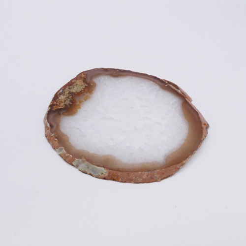 Agat plaster pomarańczowy – oszlifowany minerał z charakterystycznym rysunkiem